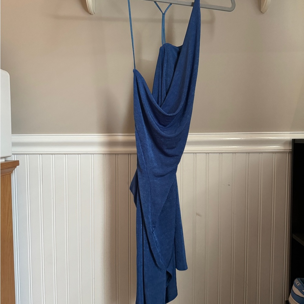 Showpo Blue Draped Dress